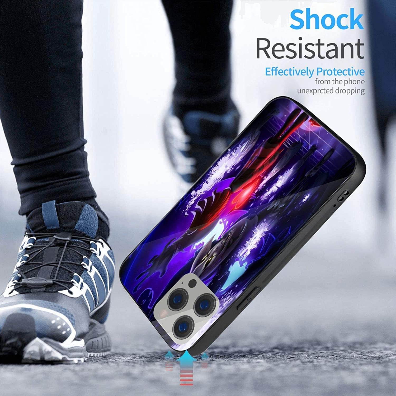 Undertale Sans Compatible with iPhone 12 Series Case Protective Shockproof Slim Soft TPU + Glass IP12-6.1