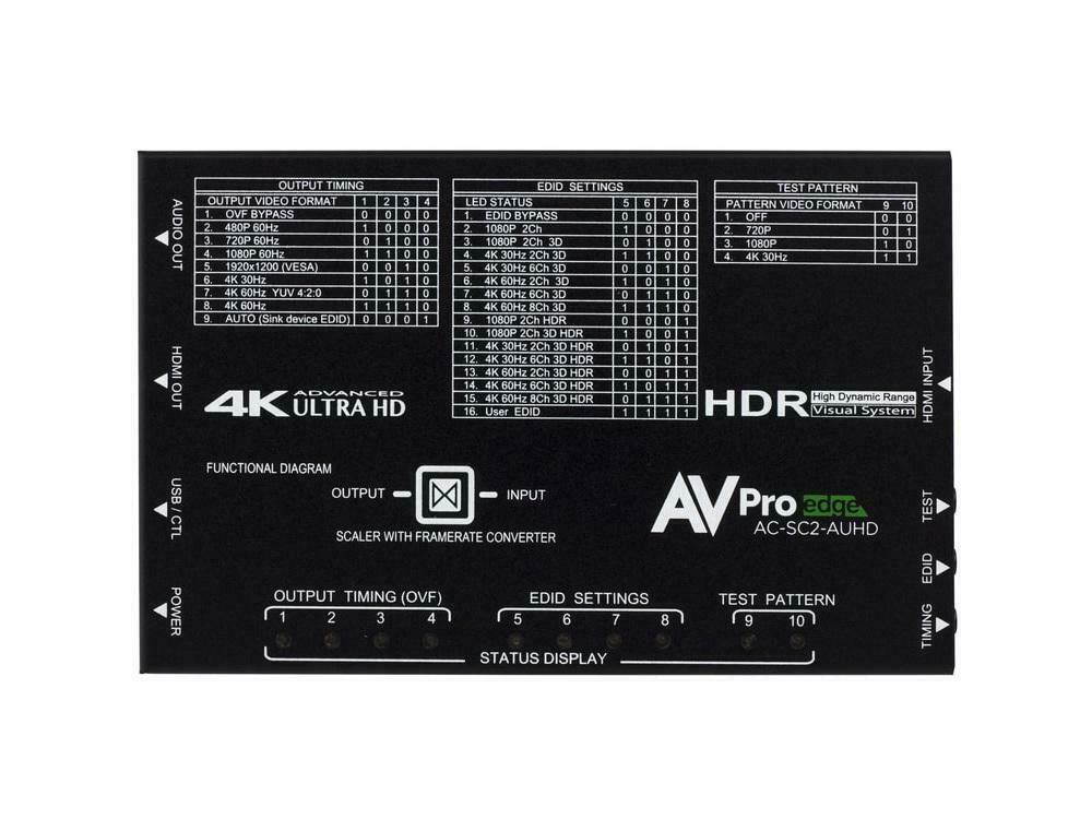 AVPro Edge AC-SC2-AUHD-GEN2 4K Up/Down HDMI Scaler w 480 to 4K/Adaptive scaling
