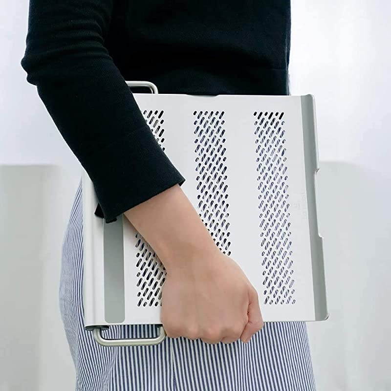 Adjustable Laptop Stand,  Laptop Riser : Ventilated Laptop Holder Compatible with Laptops Such as Mac Book Air Pro, Dell XPS, Microsoft, HP More Laptops up to 17 inch - Silver