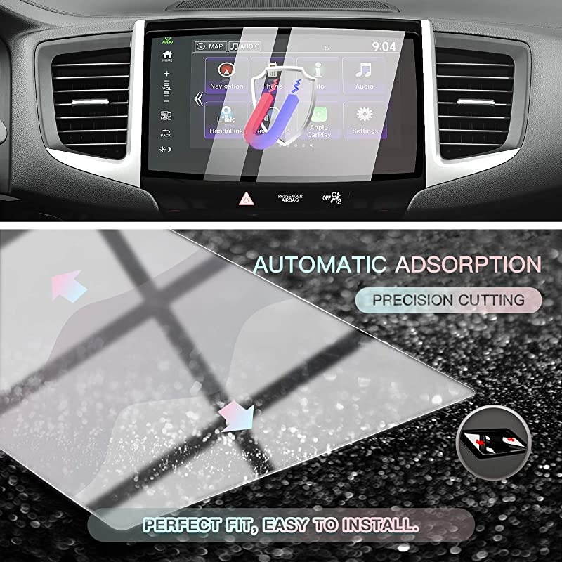 20162019 Ridgeline Tempered Glass Navigation Screen Protector Center Touch High Clarity AntiScratch with SilkScreen Printing Tech 8Inch