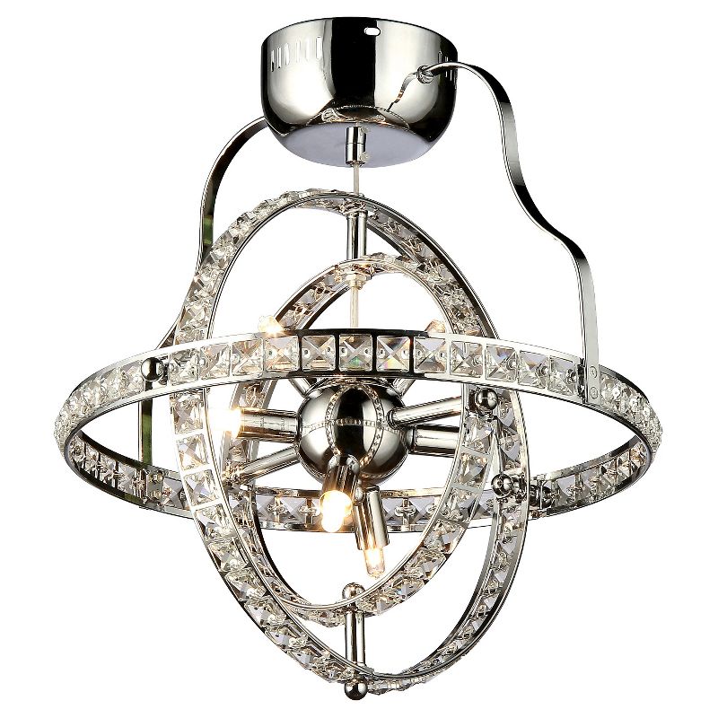 Warehouse Of Tiffany 17 X 17 X 8 Inch Silver Ceiling Lights