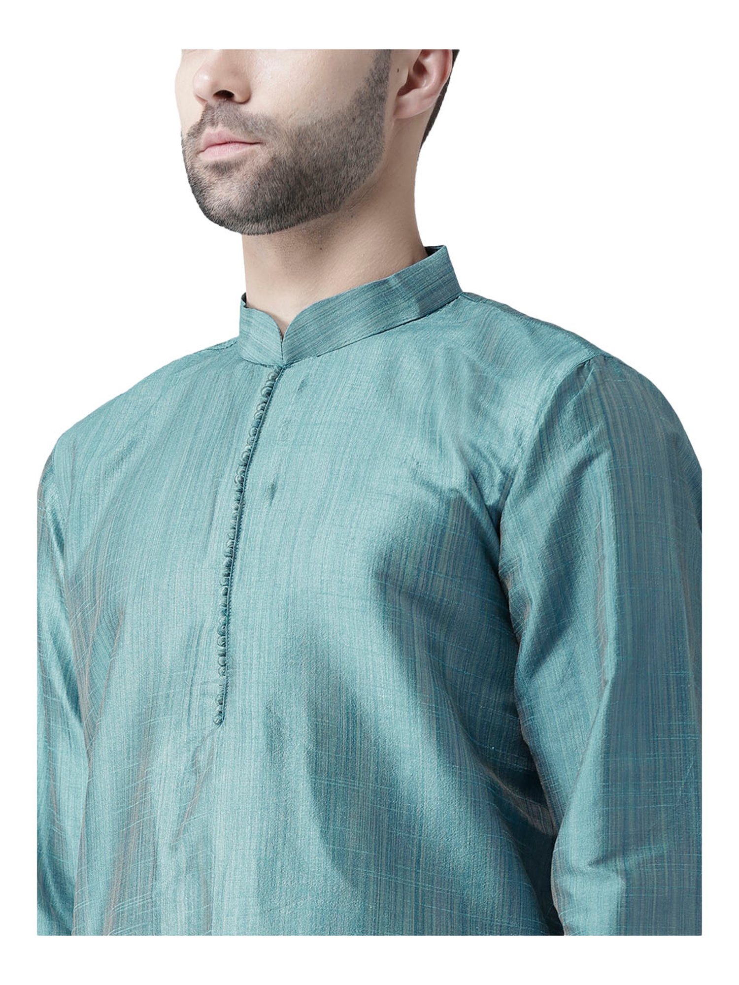 Deyann Blue & Cream Regular Fit Kurta Set