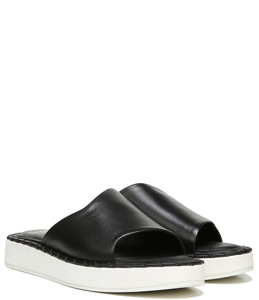 Sarto by Franco Sarto Zoe Leather Platform Slides