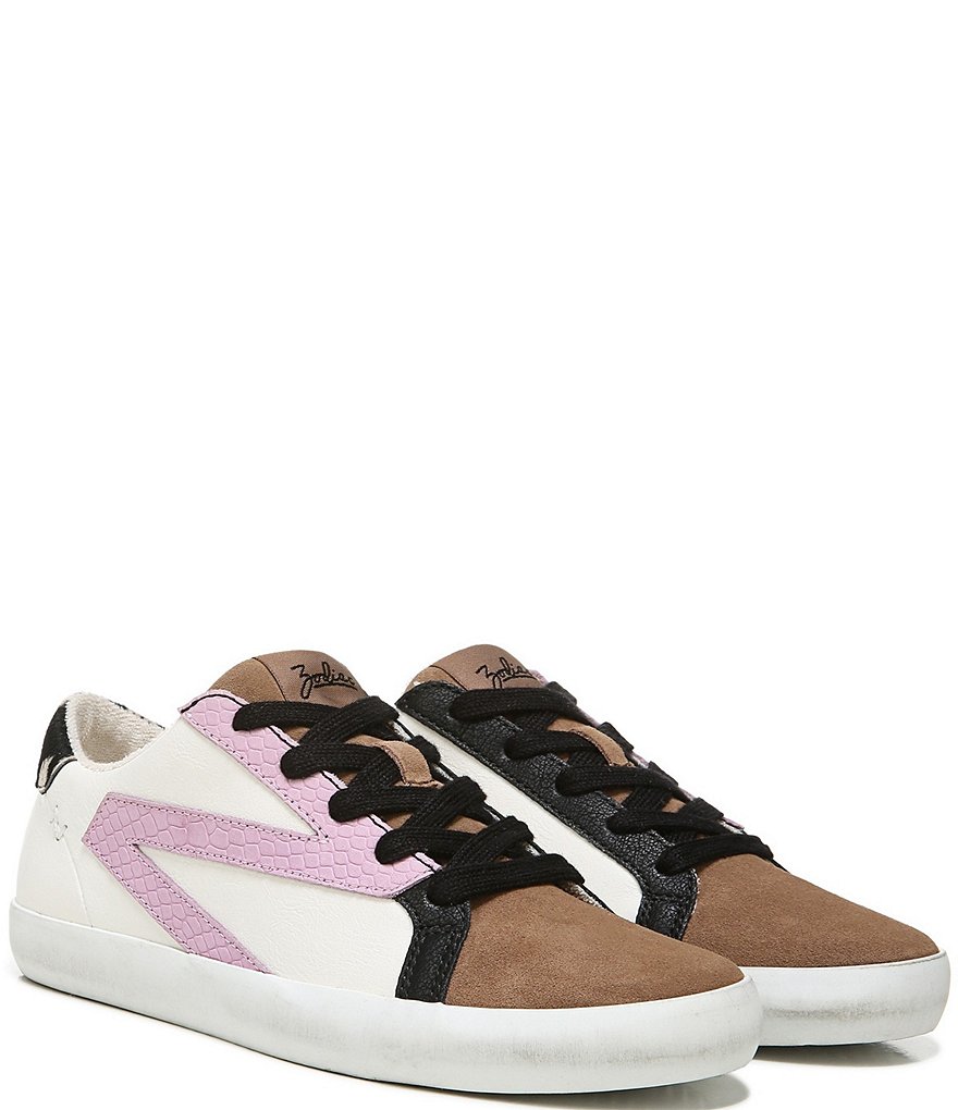 Kendall + Kylie Women's Anthracite Leopard EZORA 2.0 Low Top Lace Up Multi Sneakers