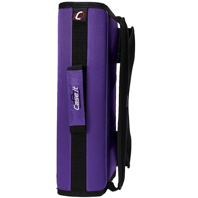 Case-it The X-Hugger Zipper Binder with Tab File, 2 Inch O-Ring, Purple