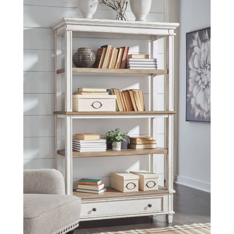 75" Realyn Bookshelf White/Brown - Signature Design by Ashley