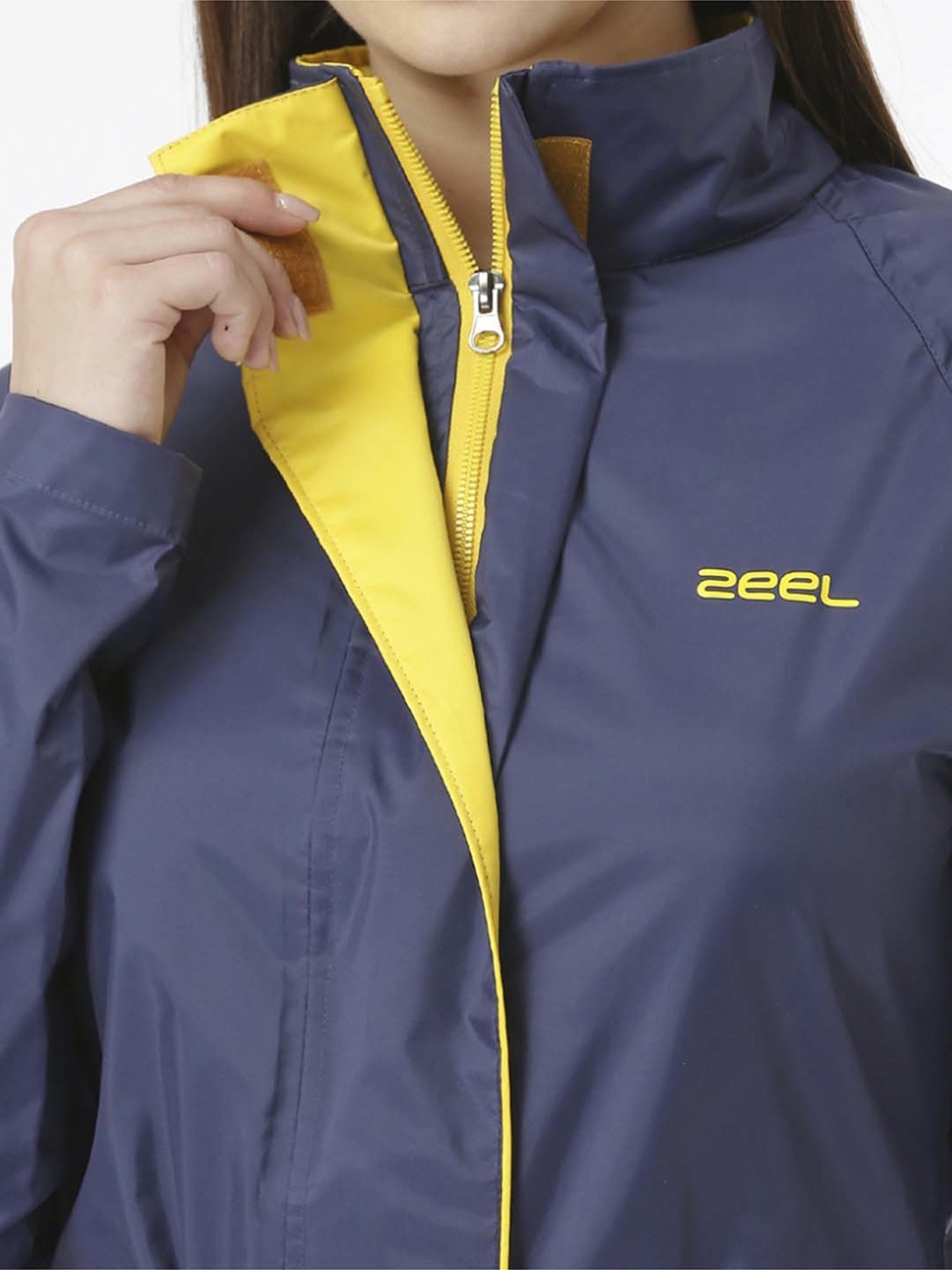 Zeel Navy Regular Fit Rain Jacket
