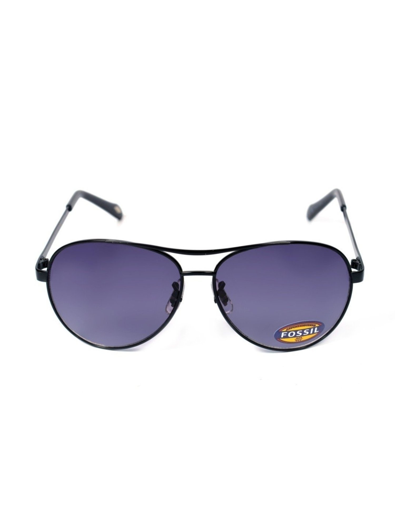 Fossil Dark Blue Aviator UV Protection Sunglasses for Women