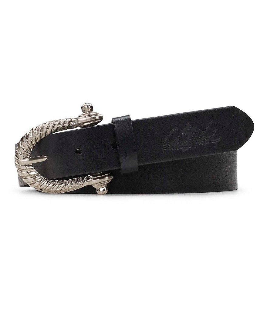 Art N Vintage Black Leather Waist Belt For Women