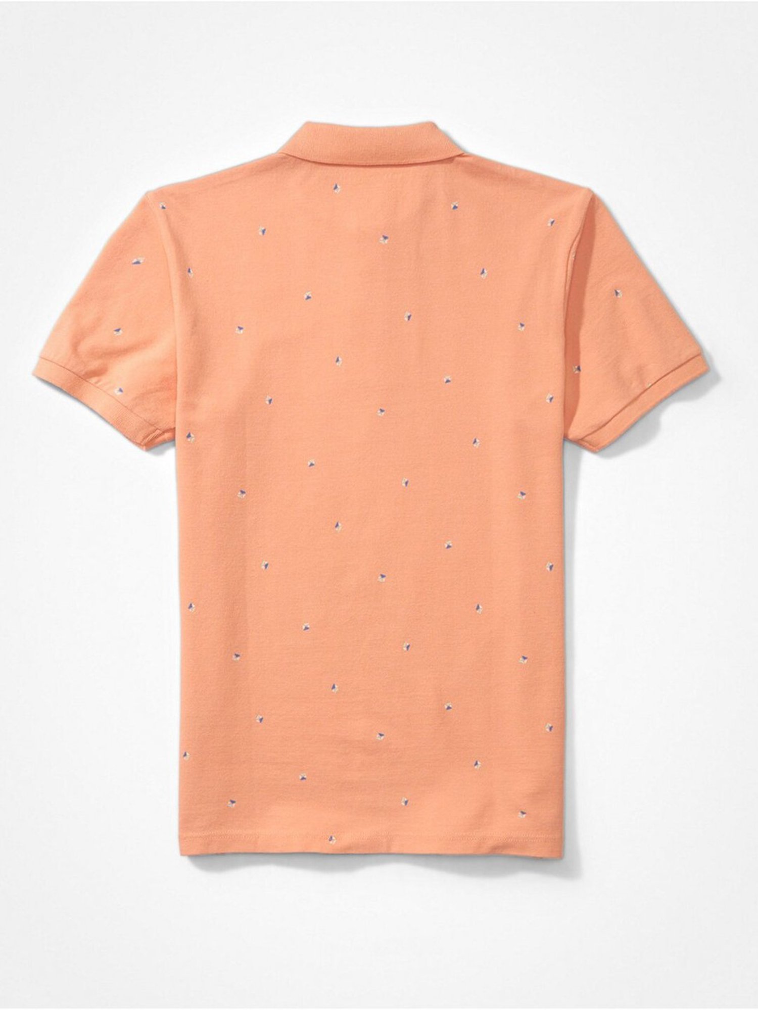 American Eagle Outfitters Orange Regular Fit Printed Polo T-Shirt