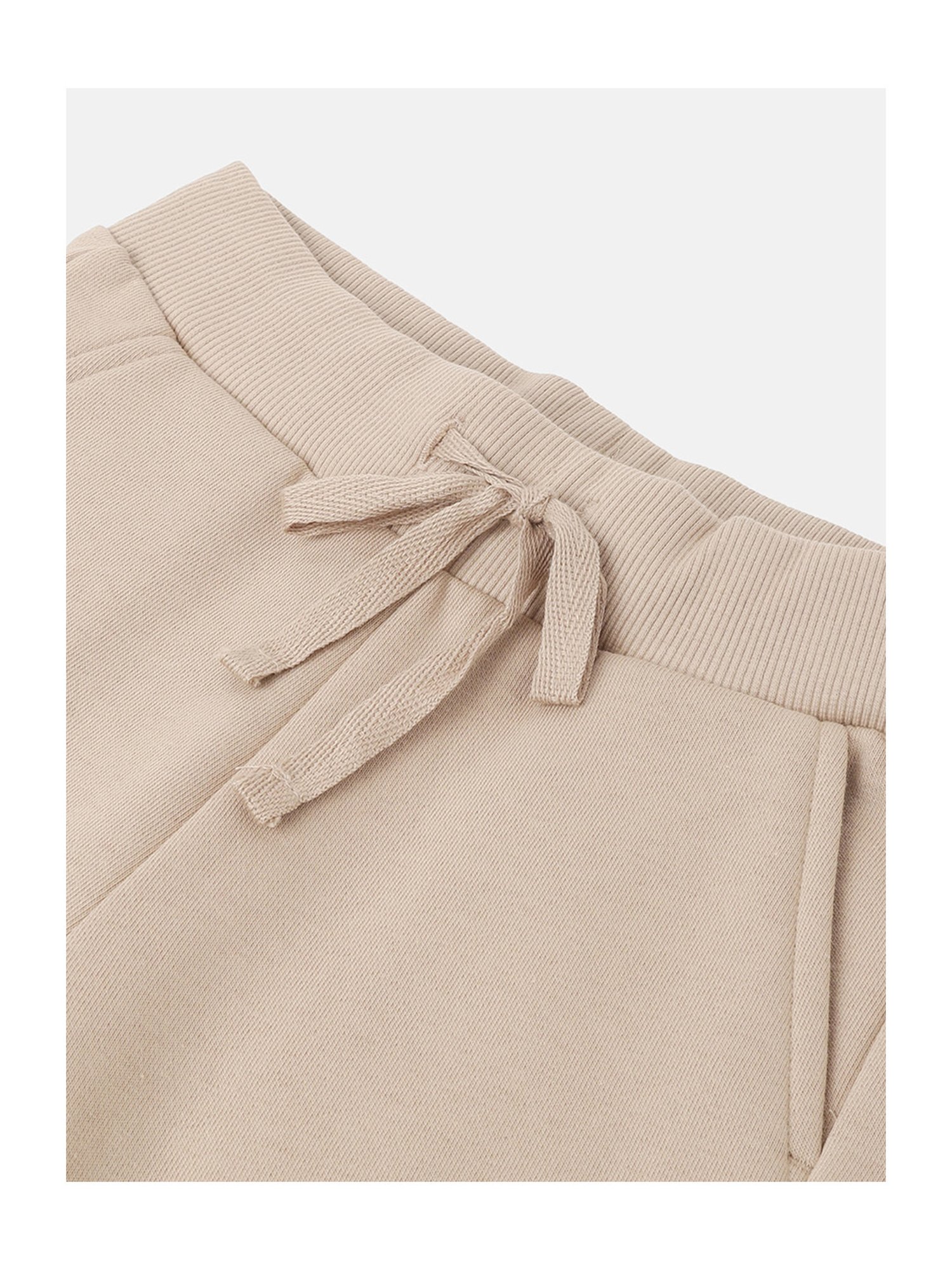 United Colors of Benetton Boys Beige Solid Joggers