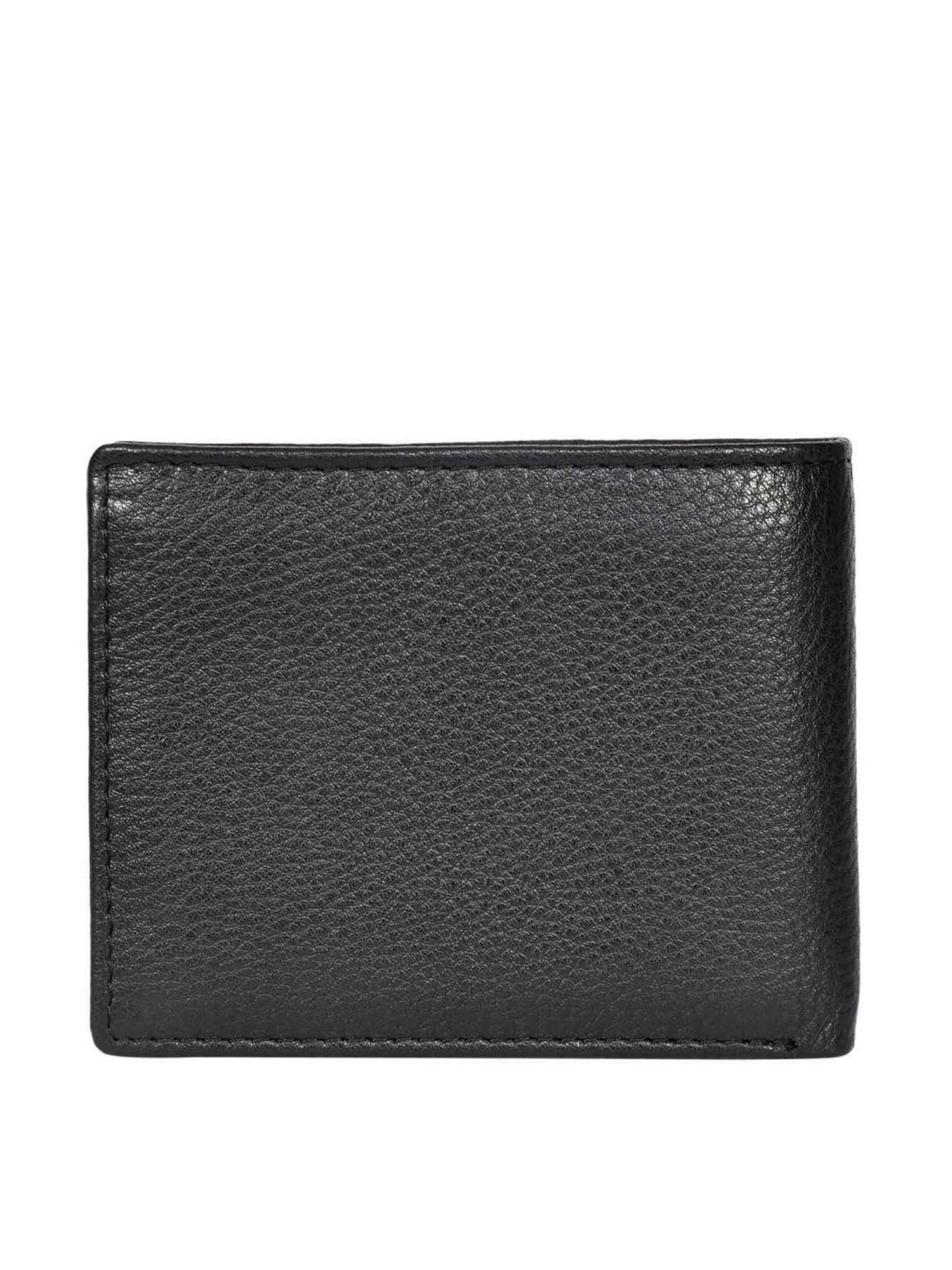 SASSORA Black Casual Leather Bi-Fold Wallet for Men