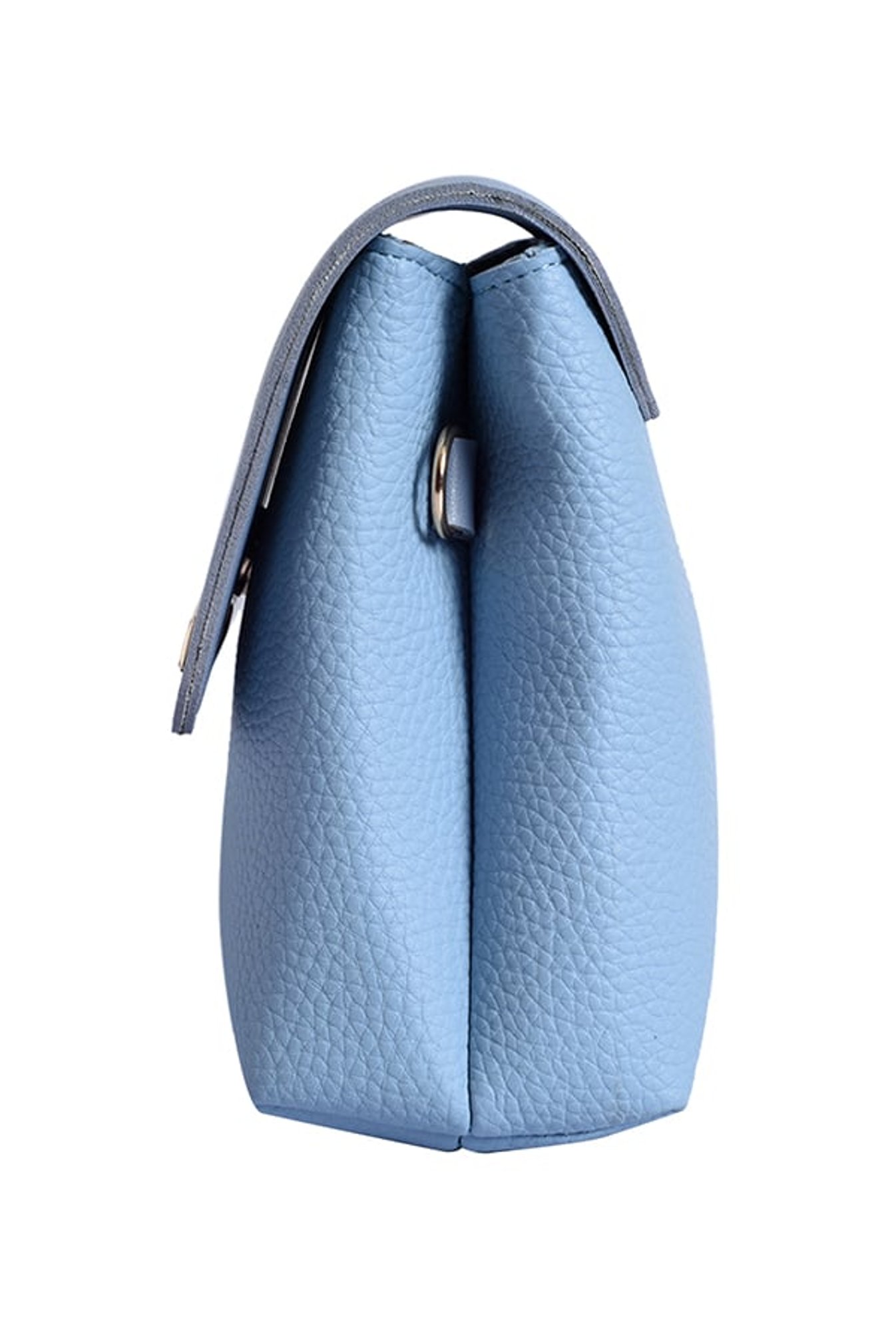 Lino Perros Blue Solid Flap Sling Bag