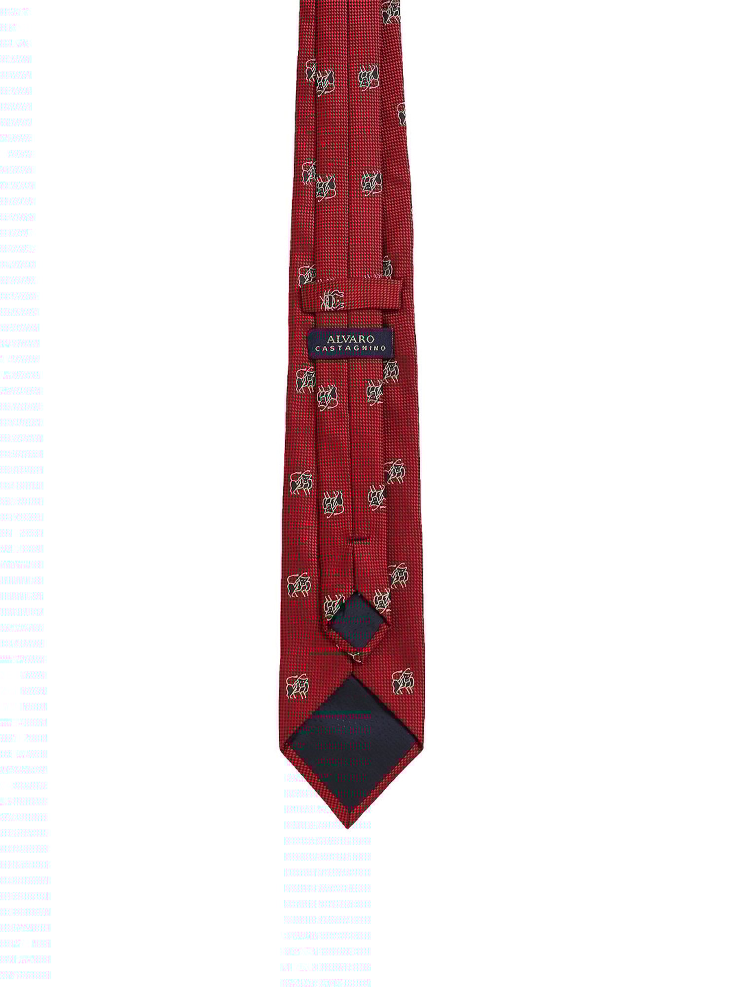 Alvaro Castagnino Red Woven Tie