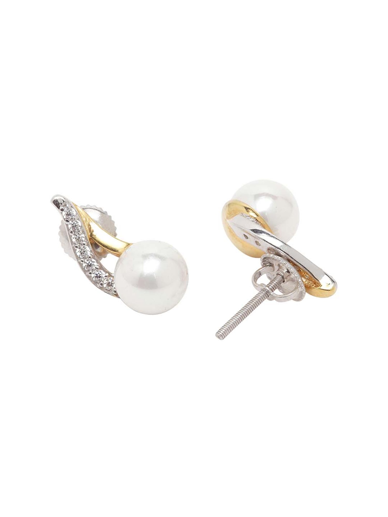 Clara 92.5 Sterling Silver Gold-Plated Swiss Zirconia Asuka Earrings