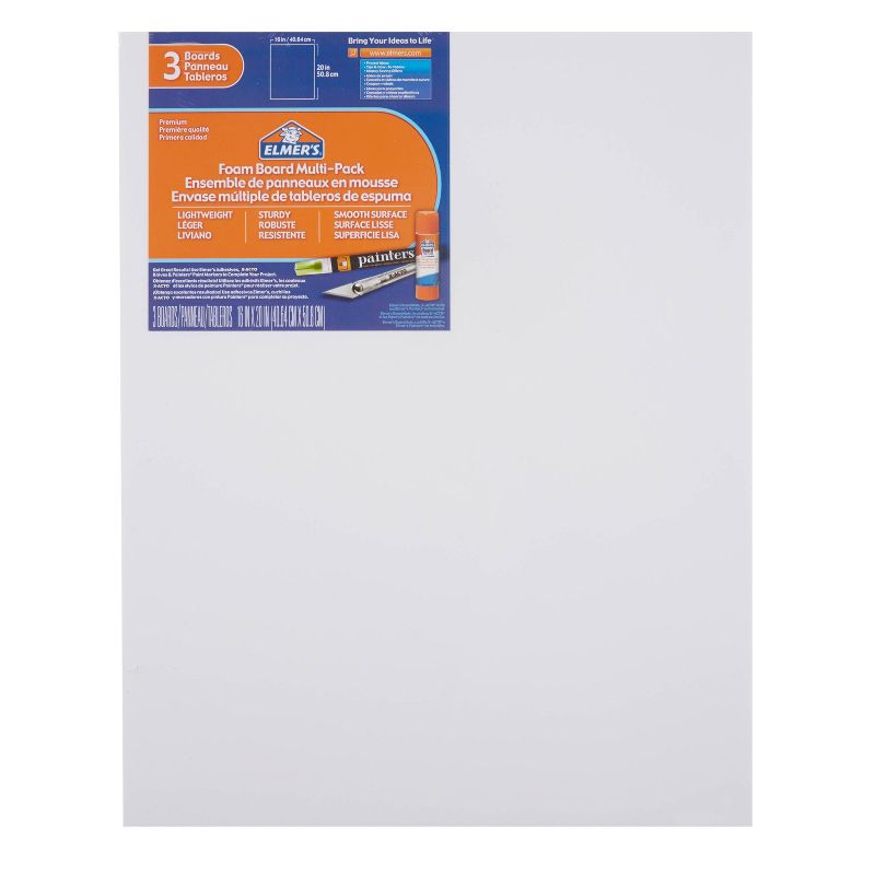 Elmer's 3pk 16" x 20" Foam Presentation Boards White