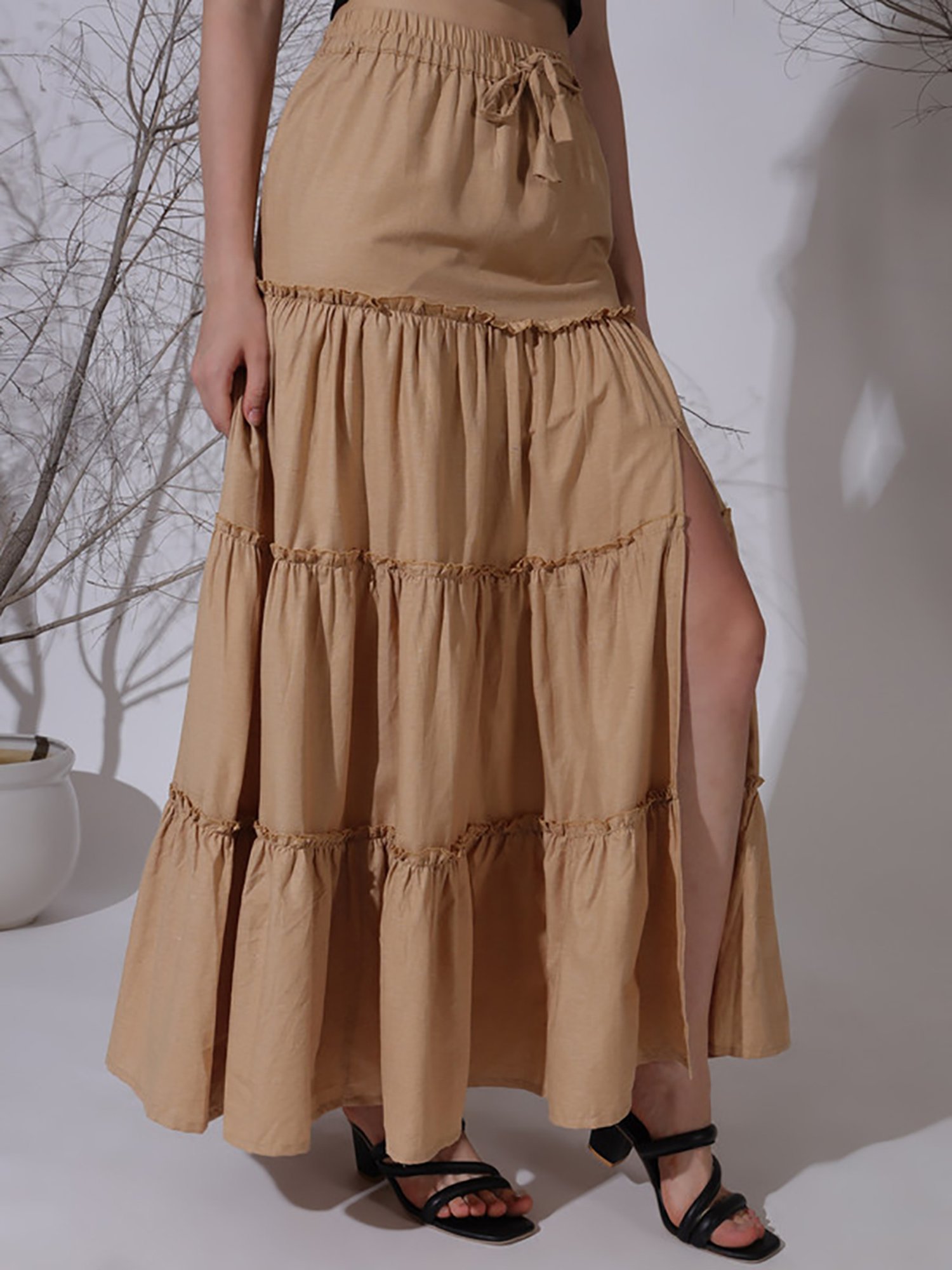 NEUDIS Beige Maxi Skirt