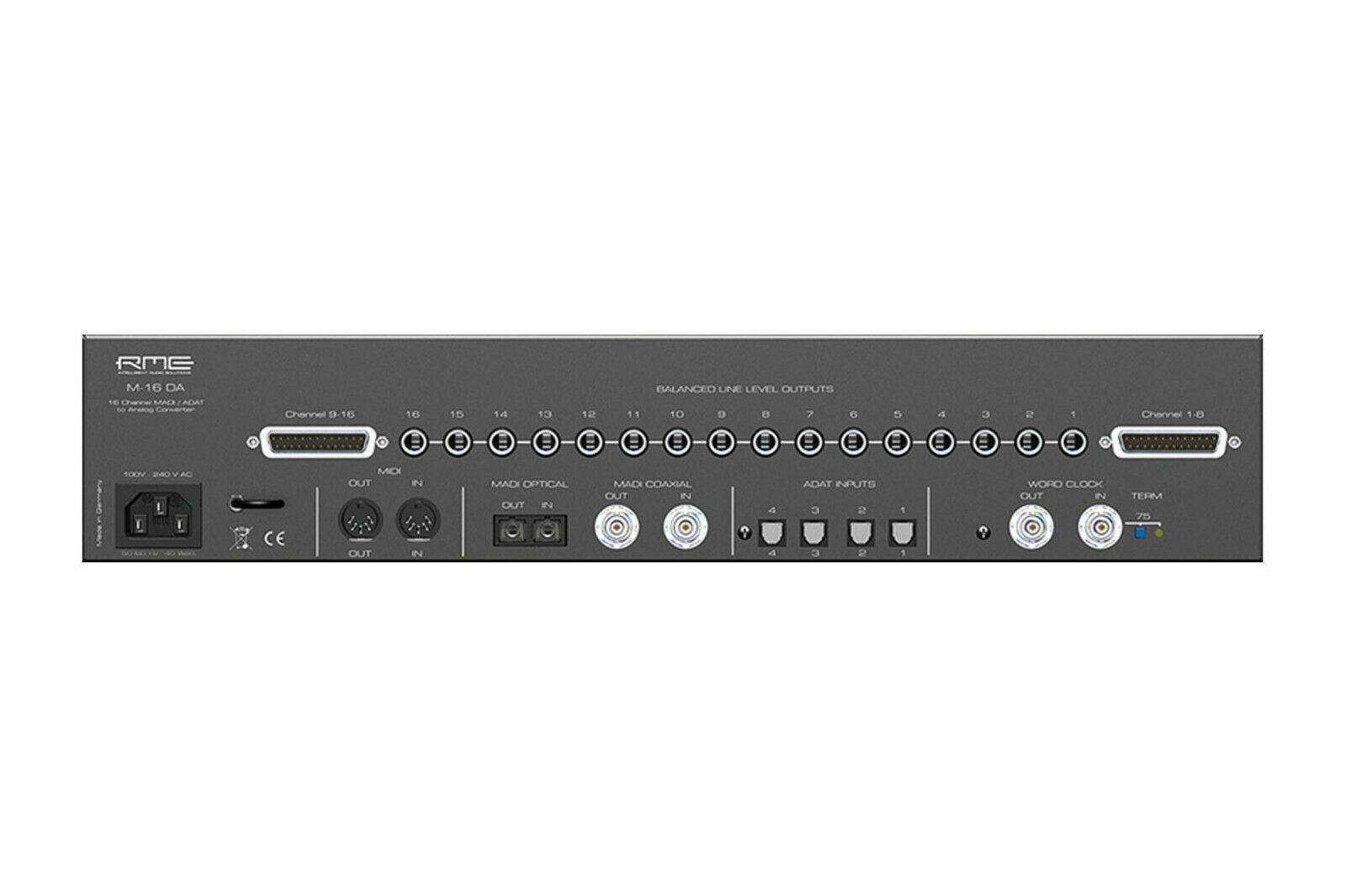 RME M-16 DA 16-Channel High-End Analog to MADI/ADAT Converter | Pro Audio LA
