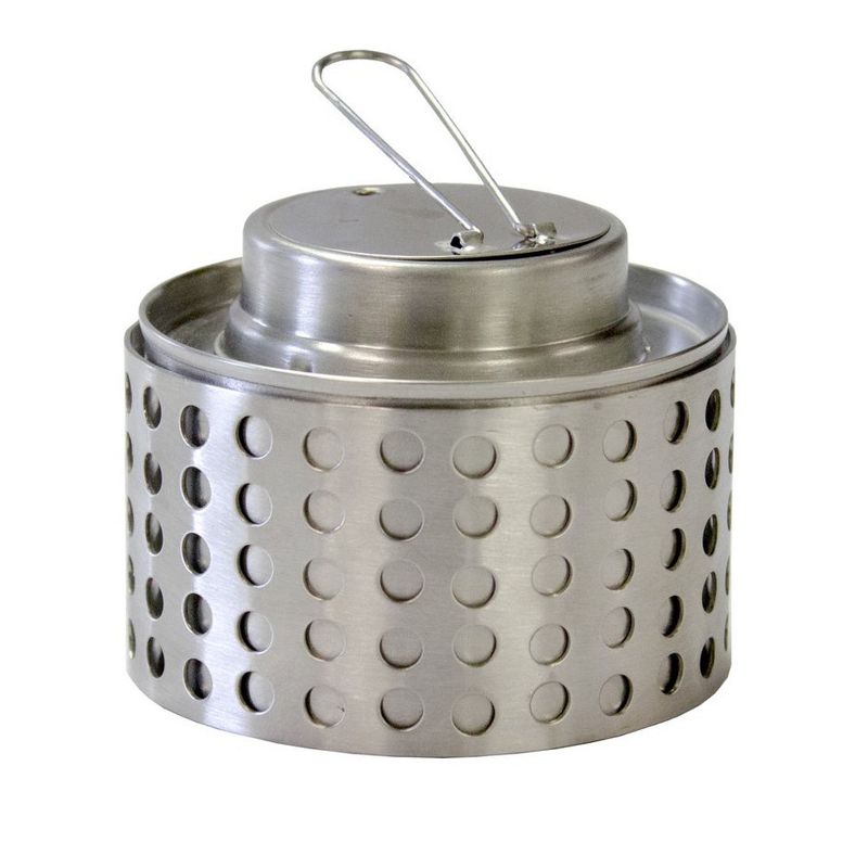 nCamp Portable Stainless Steel Outdoor Camping Stove and Gas Adapter Hose Bundle with Portable Stainless Steel Outdoor Camping Espresso Coffee Maker