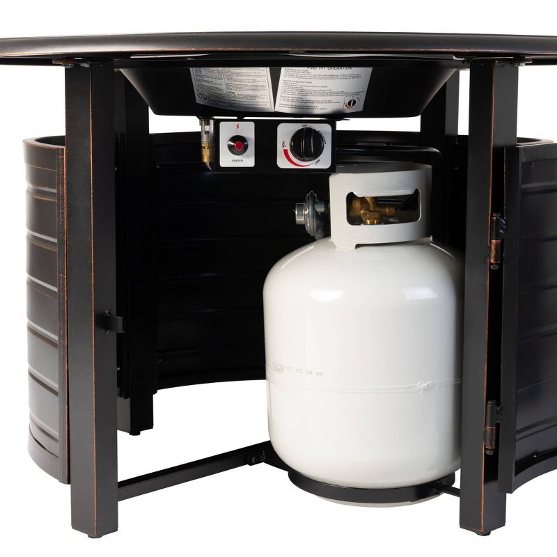 Thatcher Round Aluminum LPG Fire Pit - Fire Sense