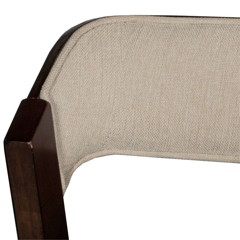 Wooden Barstool with Padded Seat and Open Backrest Blue/Brown - Benzara