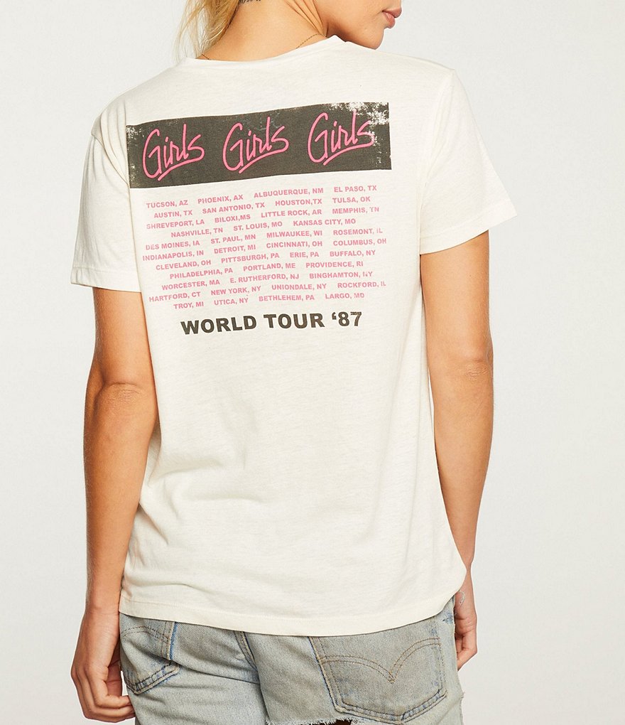 Chaser Knit Motley Crue Short Sleeve Band Tee