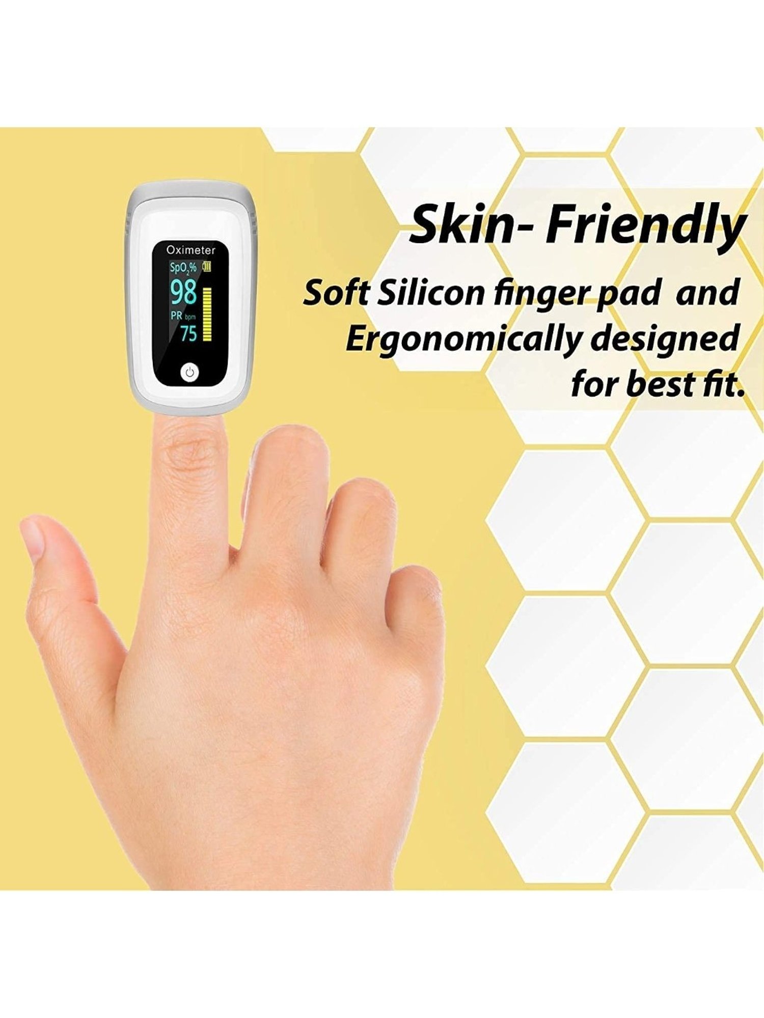 Mievida Finger Tip Pulse Oximeter with OLED Display, Hi or Low Spo2, Pulse Rate Indicator