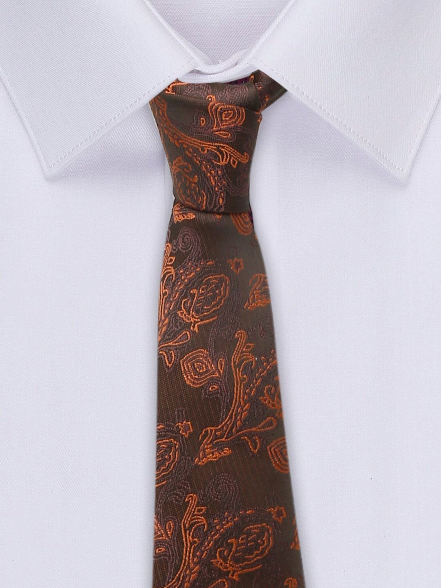 Louis Stitch Brown Embroidered Necktie Gift Set - Set of 5