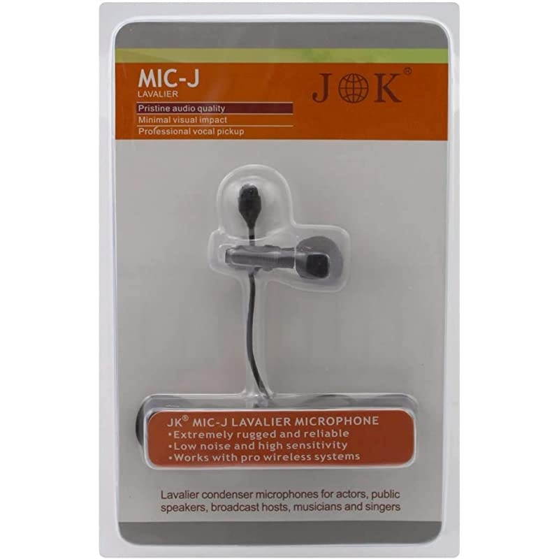 MICJ 044 Lavalier Lapel Clip On OmniDirectional Condenser Microphone Compatible with Desktop ComputerPortable Voice Amplifier Mono 18 TS Plug