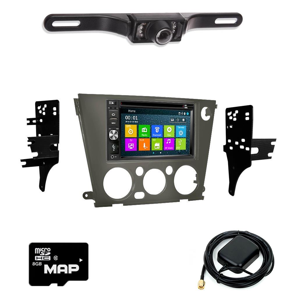 Otto Navi In Dash Navigation System DVD GPS Navigation Multimedia Radio and Dash Kit for Subaru Outback 2005-2009 with Back up camera and extra