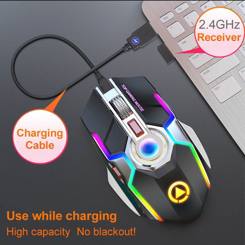 A5 Wireless Mouse, Rechargeable Game, RGB Light-emitting Mute, Silent Computer Accessories, Lithium Battery 500 MAh