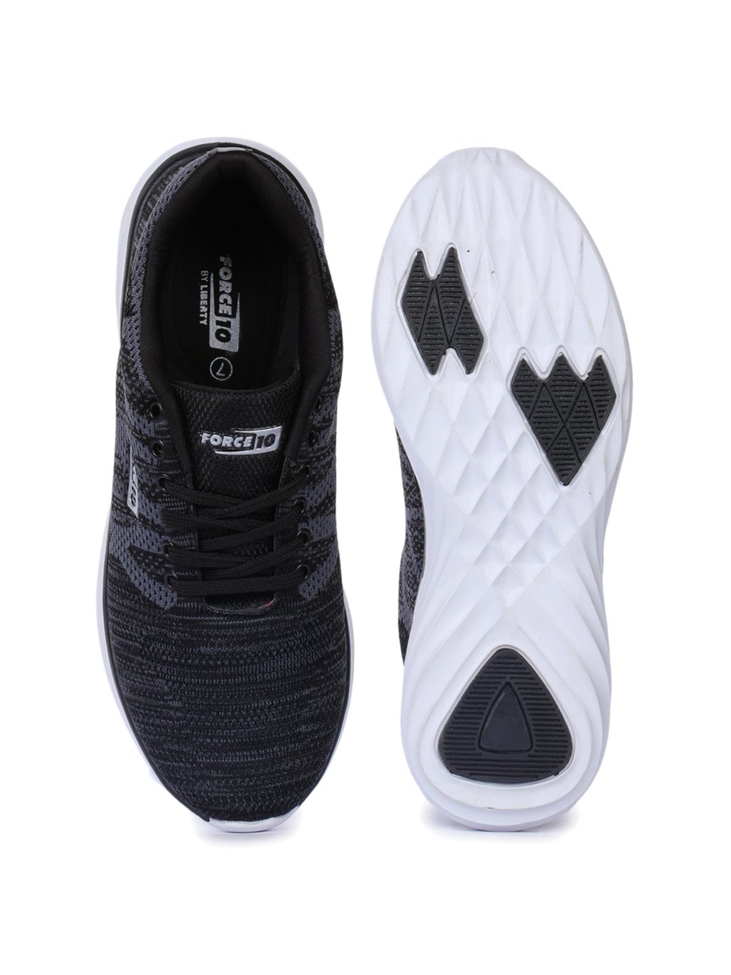 Force 10 by Liberty Men's Black Running Shoes
