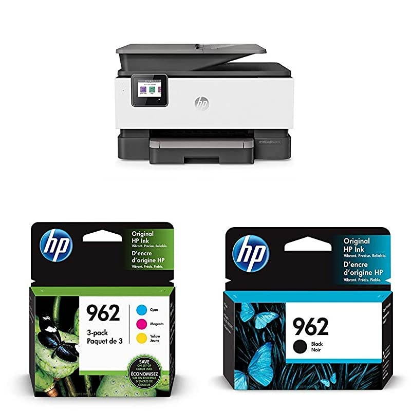 OfficeJet Pro 9015 All-in-One Wireless Printer (1KR42A) with Ink-Cartridges - 4 Colors