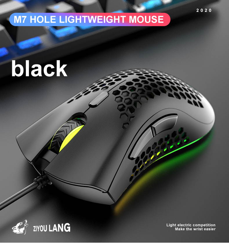 M7 E-sport Hollow Mouse Lightweight Gaming Mouse