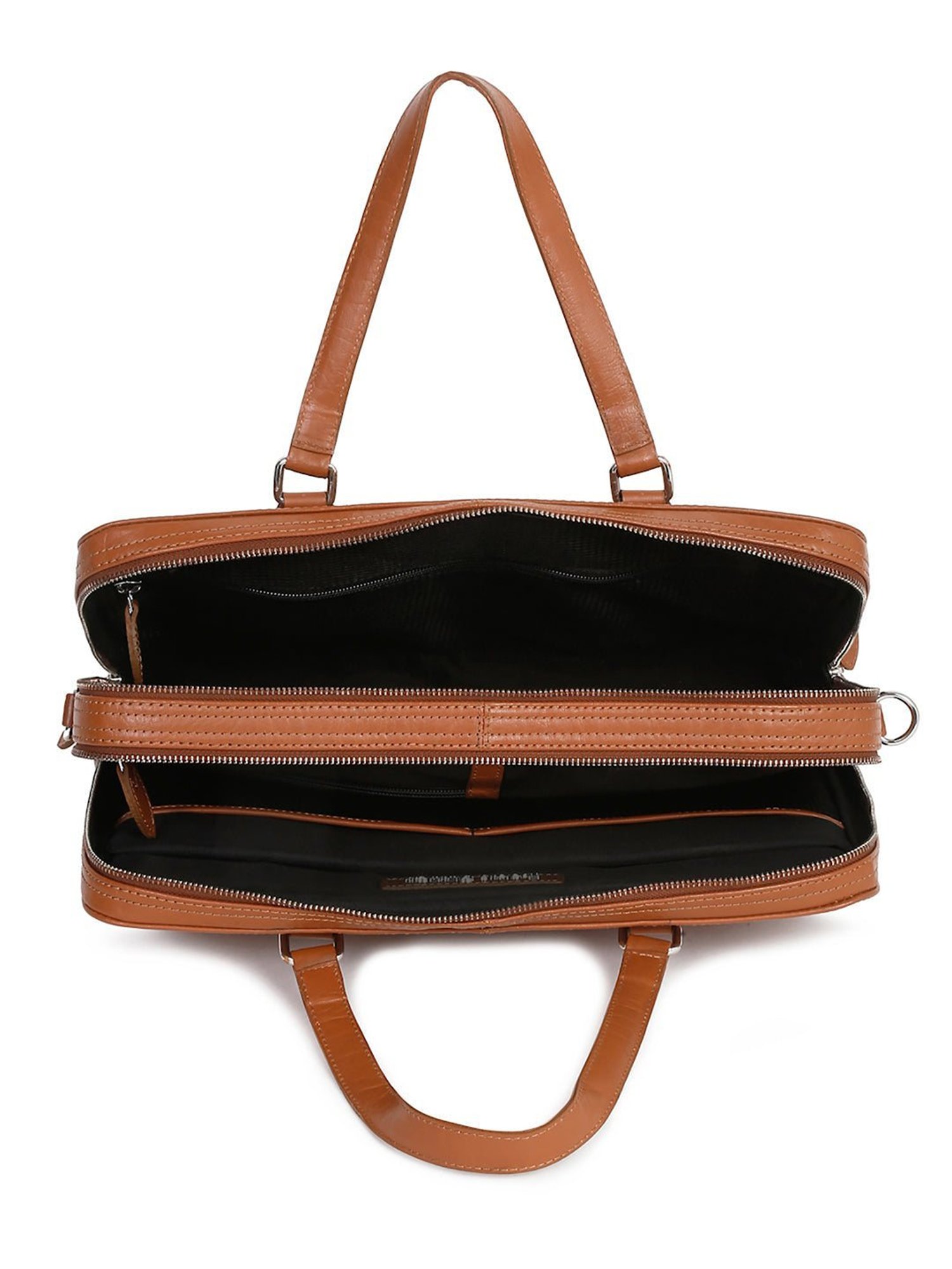 Louis Stitch Tan Leather Medium Multifunctional Executive Laptop Bag