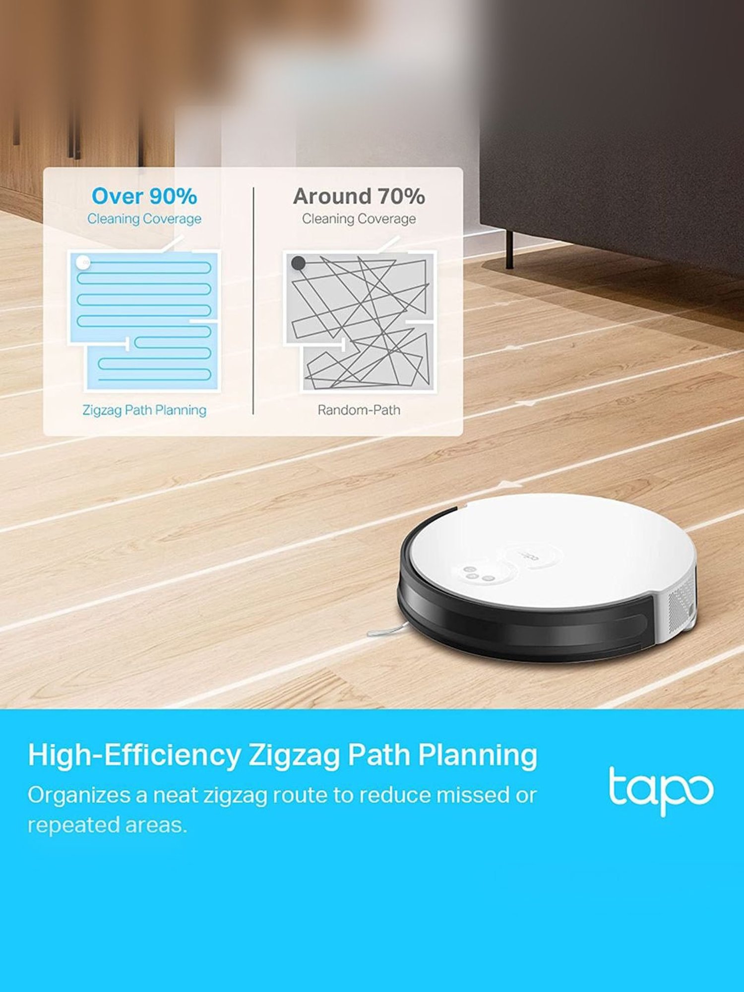 TP-Link Tapo RV10 Plus Robotic Vacuum Cleaner & Mop + Smart Auto-Empty Dock (White)