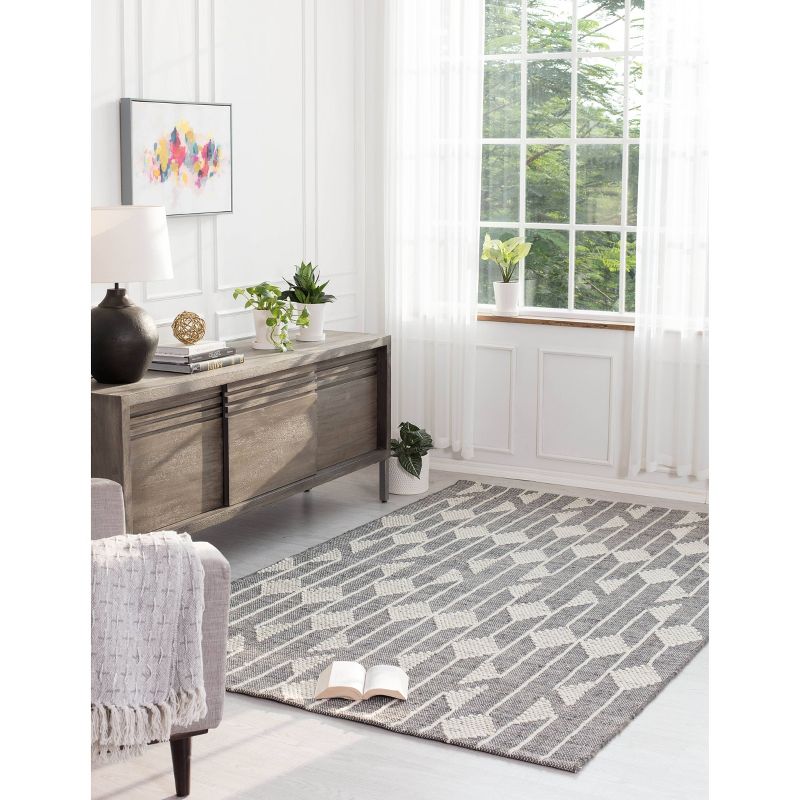 5'x8' Nightfall of Diamonds Area Rug Blue & Ivory - Anji Mountain