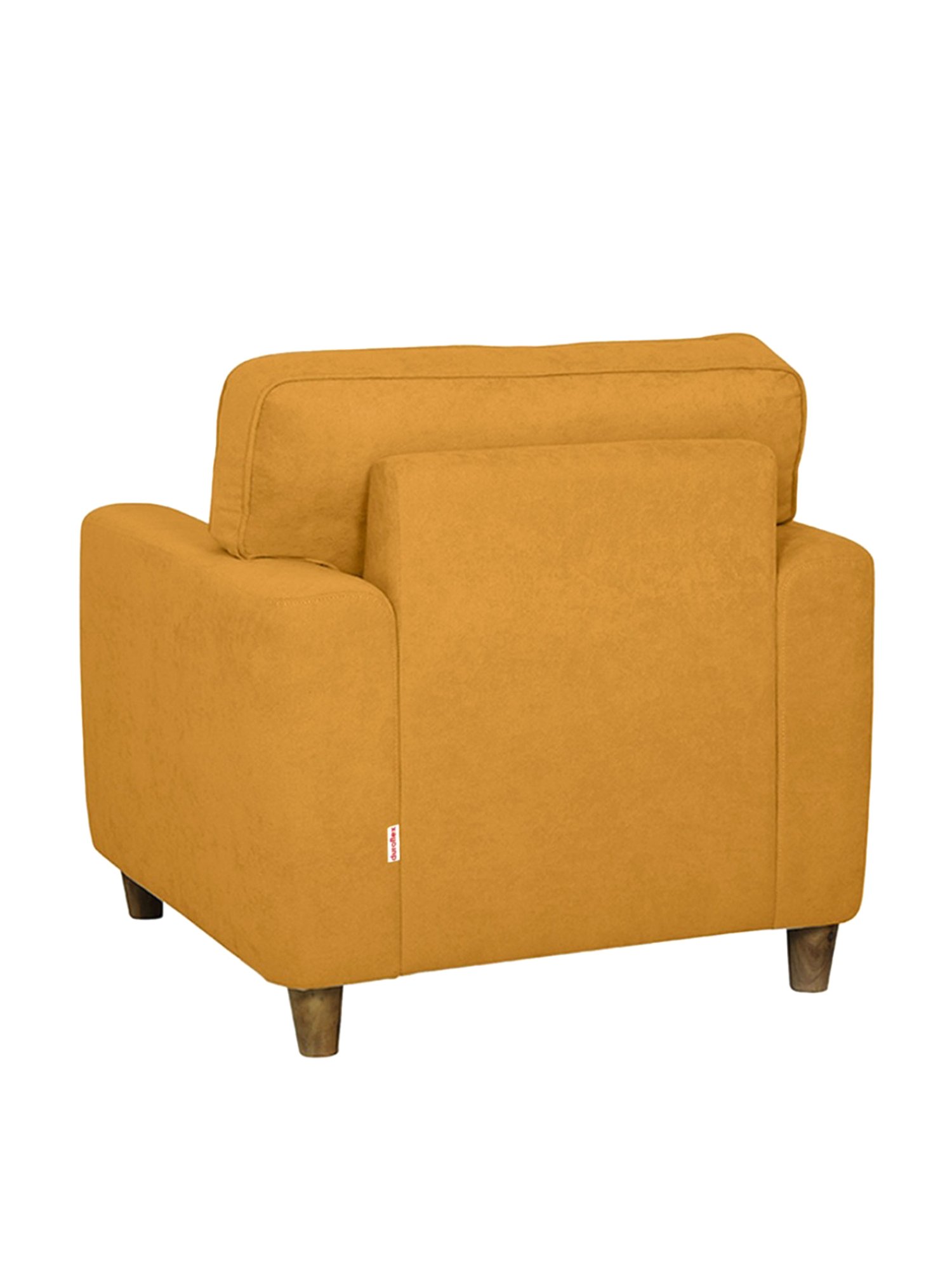 Duroflex Utopia Yellow Wood 1 Seater Sofa