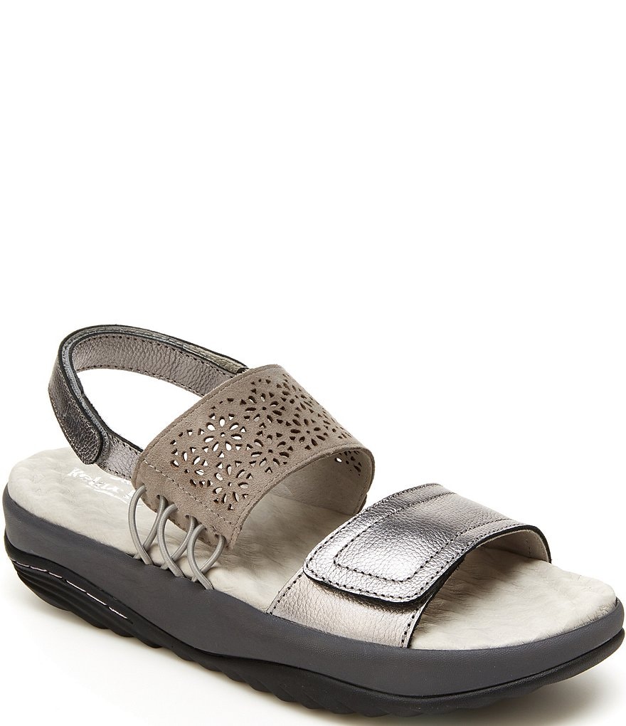 Jambu Alba Leather Banded Wedge Sandals