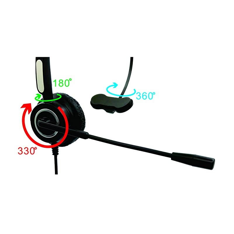 4 Pin RJ9 Telephone Headset for Landline Desk Phones (H510-RJ)