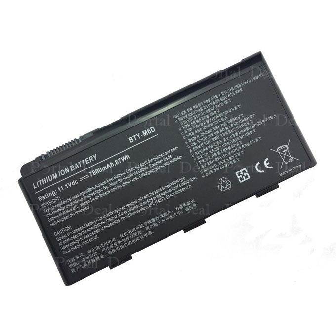 CWK&trade; 7800mAh New Replacement Laptop Notebook Battery for MSI BTY-M6D GX780DXR E6603 GT660R GX780DX GX780R BTY-M6D MSI GT60 GT70 GX60 GT660(R) GT780(R) GT663 MSI Gt780r Gt663r Gt660r