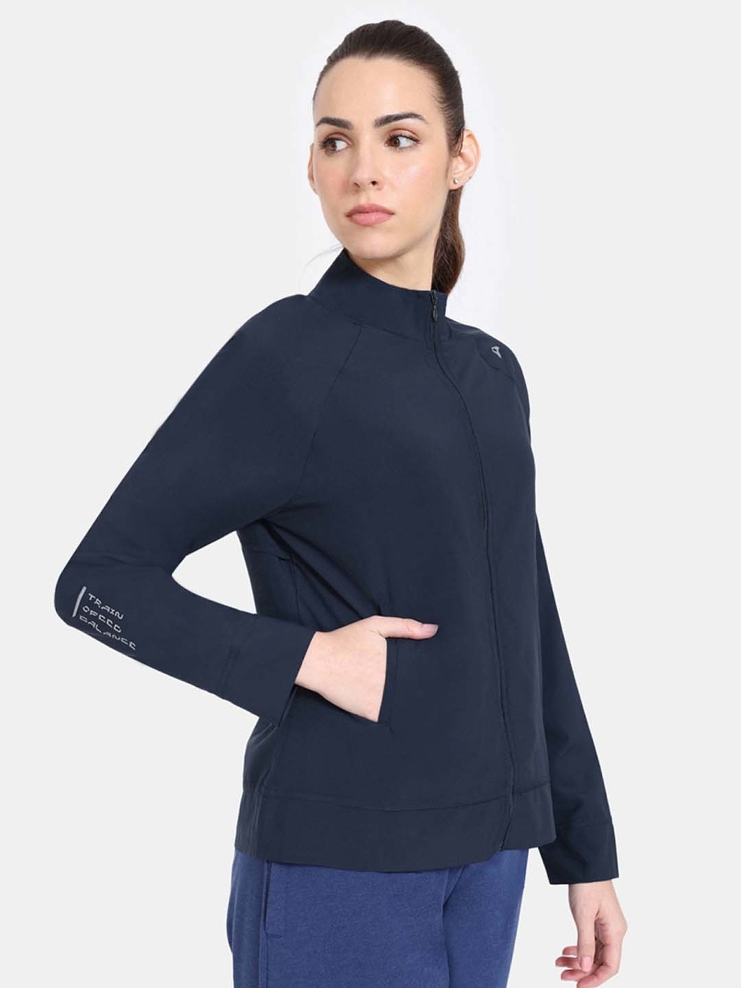 Zelocity by Zivame Blue Regular Fit Sports Jacket