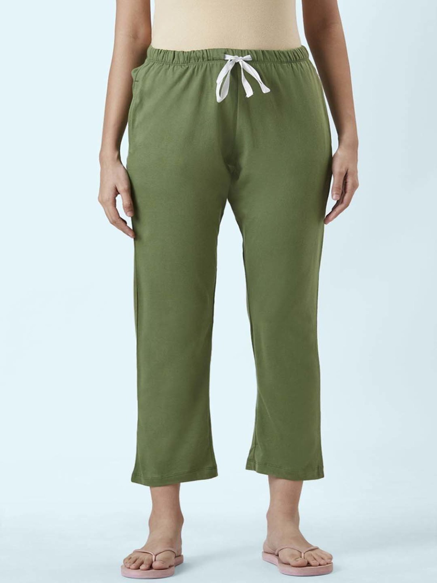 Dreamz by Pantaloons Pink Green Cotton Printed Pyjamas