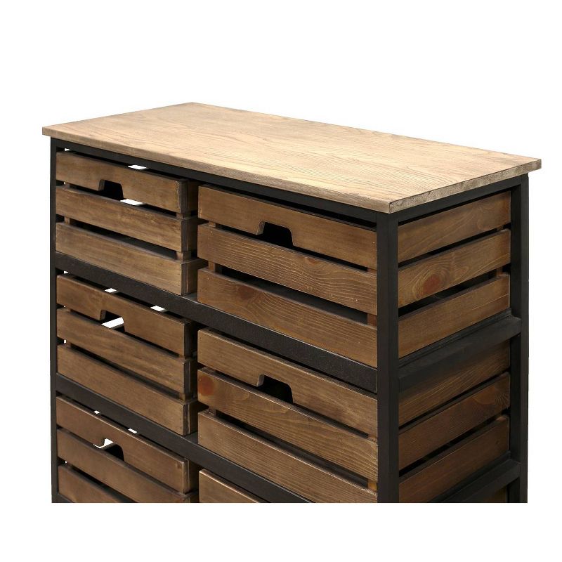 Sullivan Storage with 6 Crates Brown - Martin Furniture