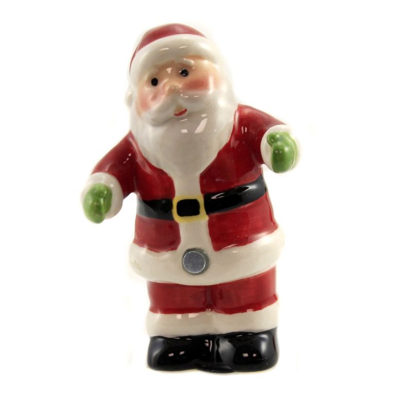 Tabletop 3.75" Santa & Mrs Claus Hugging Set/2 Salt Pepper Magnetic Christmas Pacific Trading  -  Salt And Pepper Shaker Sets