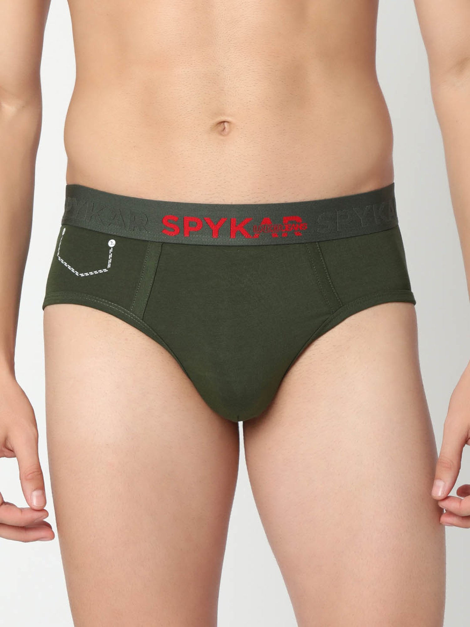 Underjeans By Spykar Multi Regular Fit Briefs - Pak of 2
