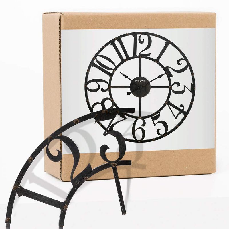 Bulova Clocks C4821 Gabriel 45 Inch Oversized Gallery Rustic Analog Wall Clock