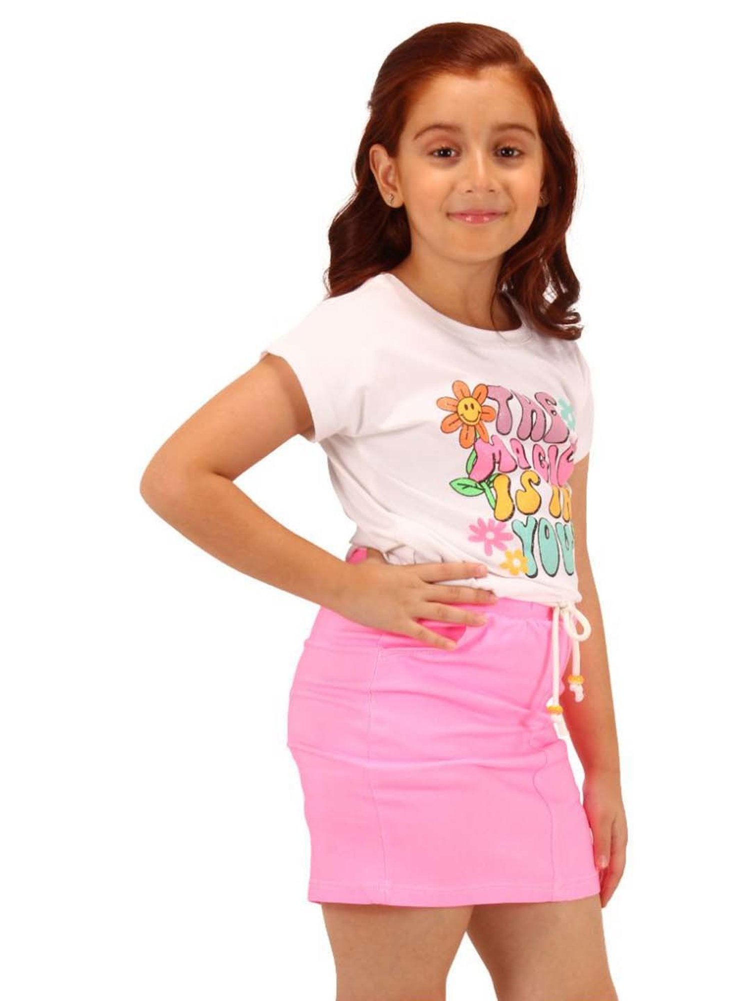 Akkriti by Pantaloons Kids Red & Cream Embroidered Kurta Set