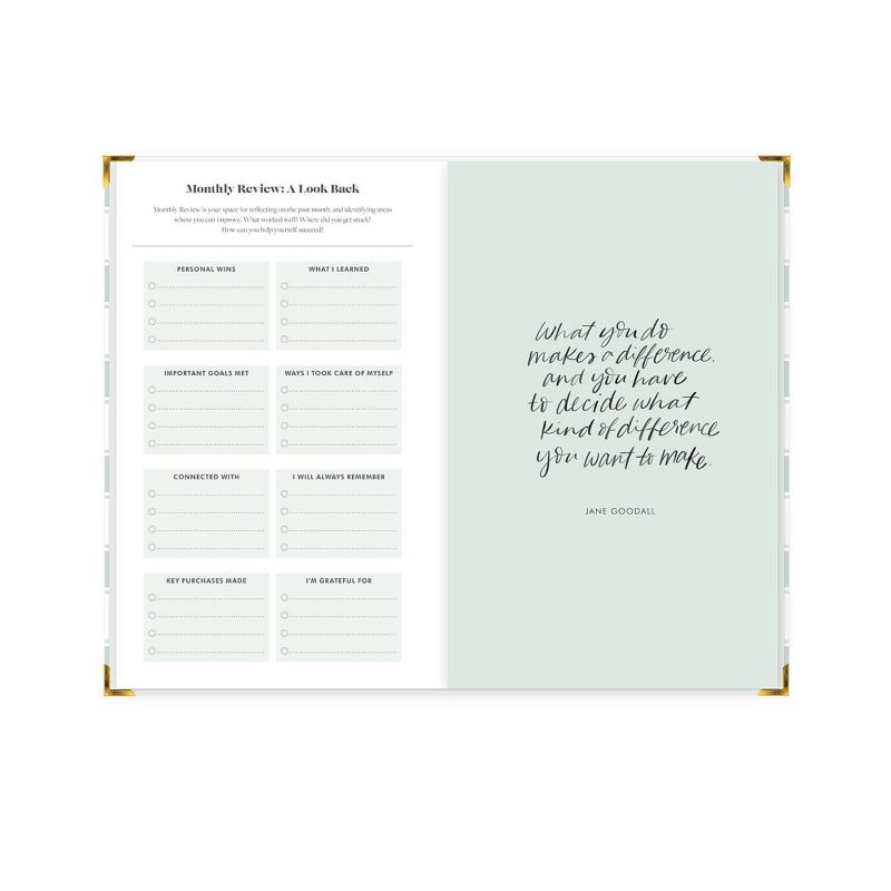 2021 The Everygirl Planner 5" x 8" Hard Cover Weekly/Monthly Bookbound Liam - Blue Sky