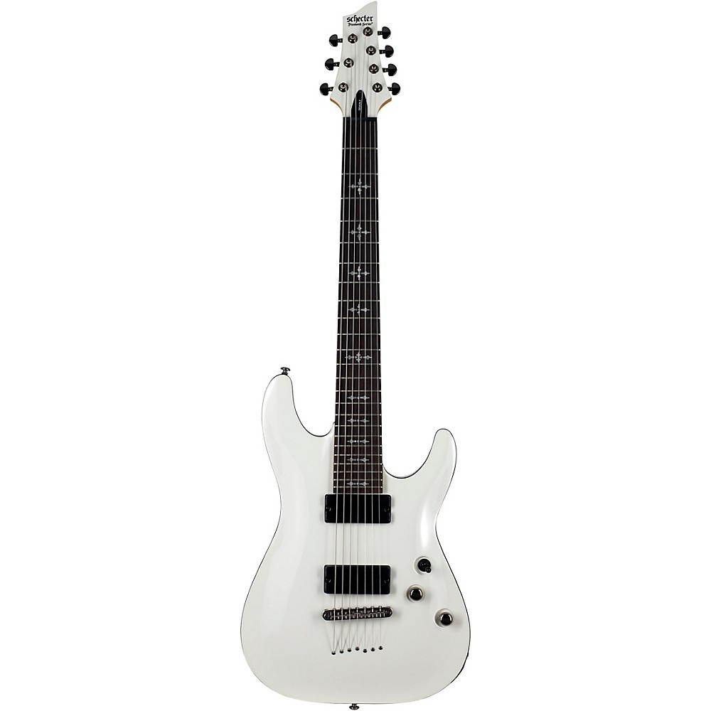 Schecter Guitar Research Demon-7 7-String Electric Guitar Vintage White